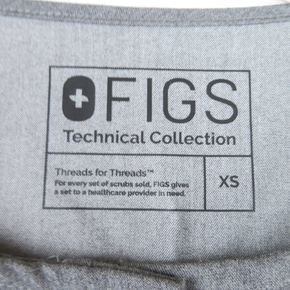 Figs Gray Scrub Jacket Tangier Medical Coat Size XS Crisp Poly Rayon Blend - Picture 3 of 12
